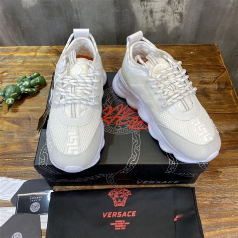 versace chain reaction white mesh rubber suede|Buy Versace Chain Reaction 'White' .